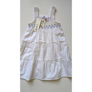 NWT Zara White Smocked Dress